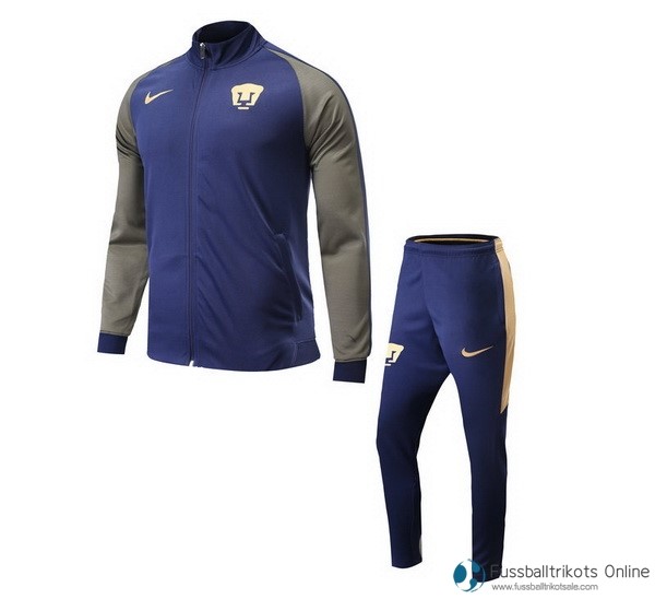 UNAM Pumas Trainingsanzug 2017-18 Blau Fussballtrikots Günstig